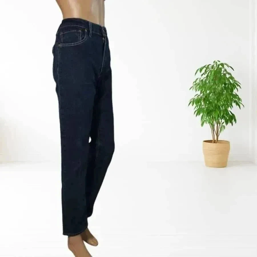 LEVI'S premium 512 - tapered straight fit - high waist - w32 L32 navy blue excellent condition – photo 5
